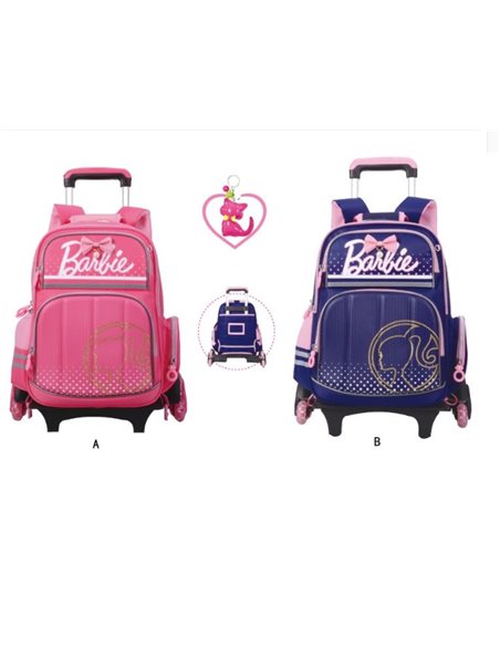 Рюкзак школьный на колесах Barbie 0053